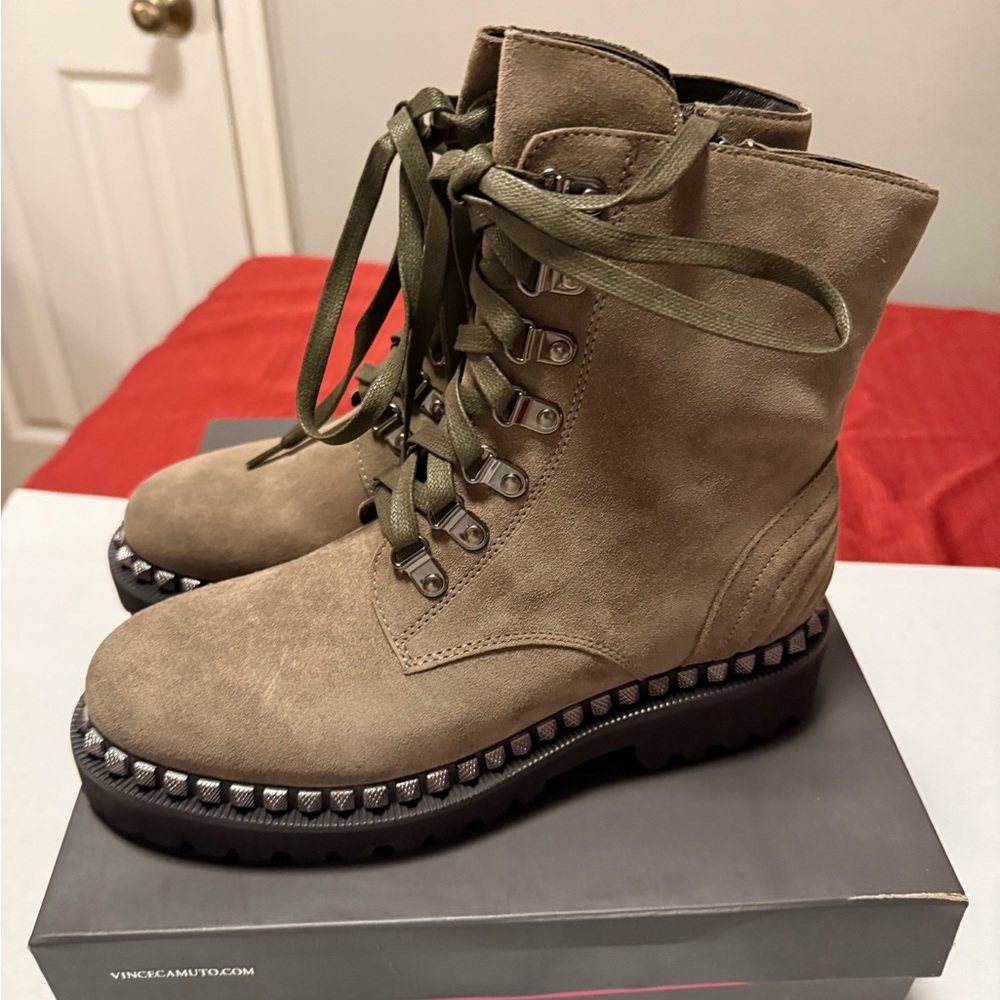 Vince Camuto Olive Lace-Up Ankle Boots - Picture 6 of 7